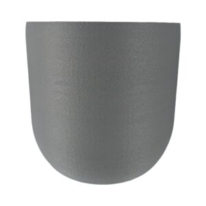 Large 10-inch Holt statement planter with soft-touch botanical texture in Grey available with drainage and as a cover pot